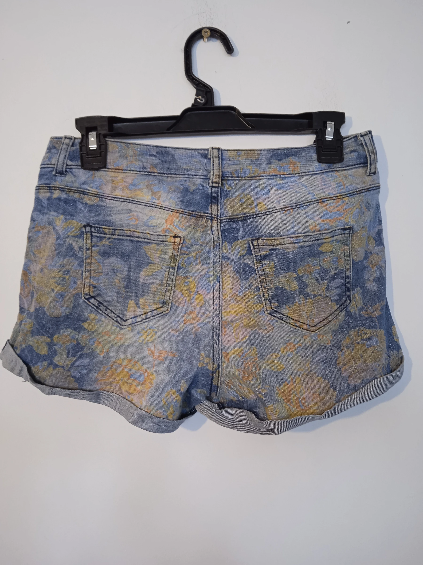 Short de jeans con motivos de aspecto pintado NAF NAF talla 38 – photo 3